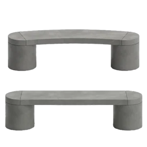 Modulares Raumsystem aus Beton Grundelemente Sitzmöbel für Concrete Rounded von Betoniu