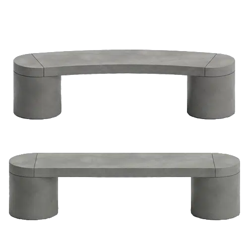 Modulares Raumsystem aus Beton Grundelemente Sitzmöbel für Concrete Rounded von Betoniu