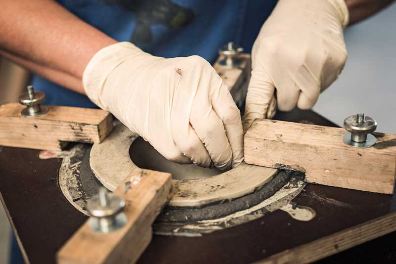 beton-wandlampe-produktion